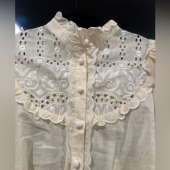 ZIMMERMANN Eyelet Lace Blouse NWOT Size 1 - Picture 2 of 7